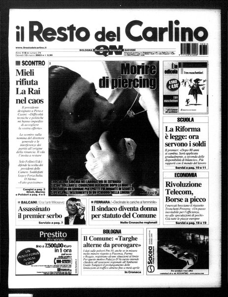 Il Resto del Carlino : giornale dell'Emilia
